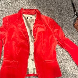 J. Crew Vibrant Red Velvet Blazer